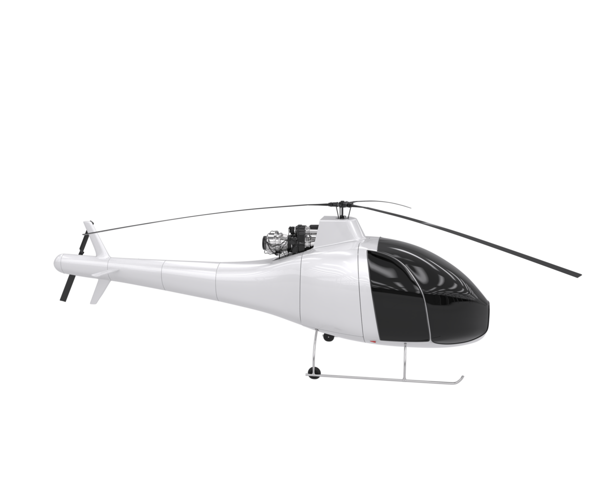 Helicopter isolated on transparent background. 3d rendering - illustration png