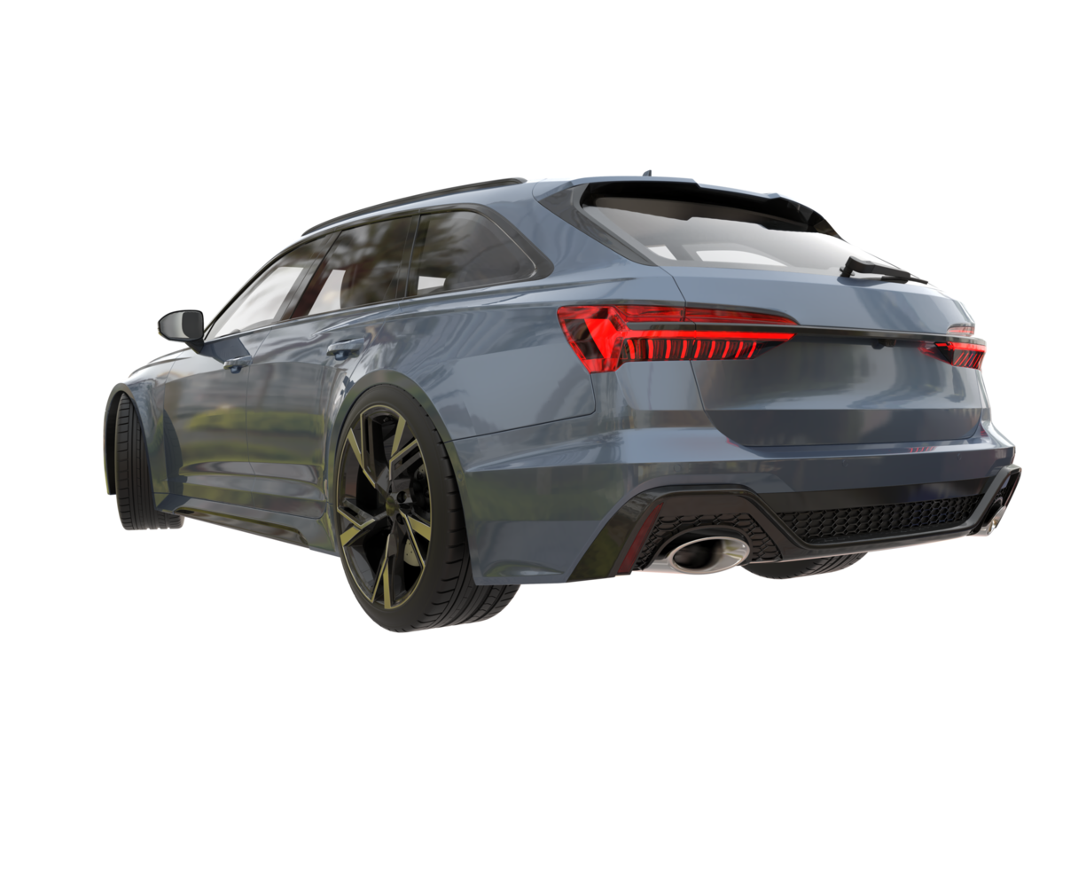Modern car isolated on transparent background. 3d rendering - illustration png