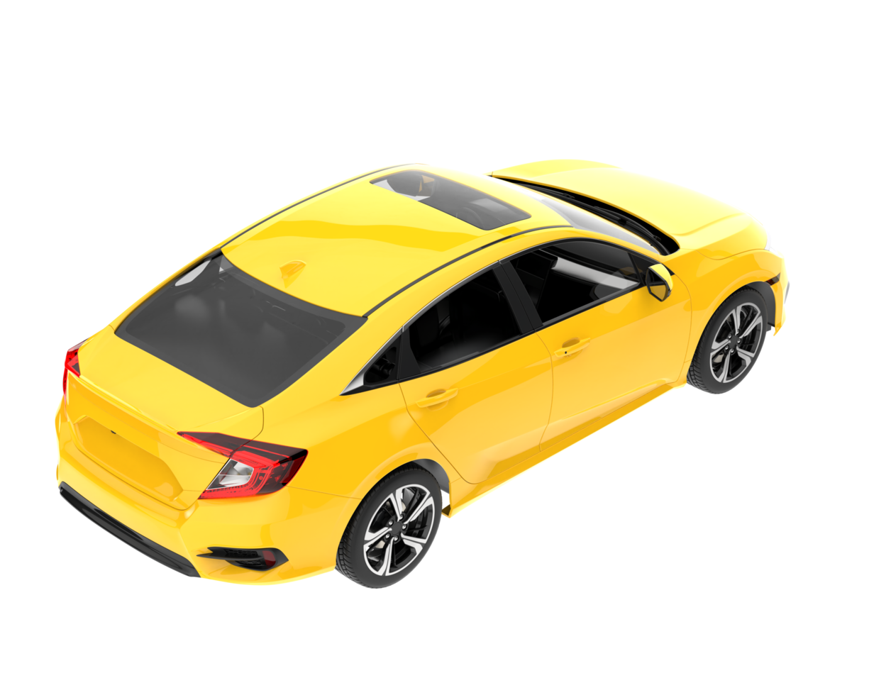 Modern car isolated on transparent background. 3d rendering - illustration png