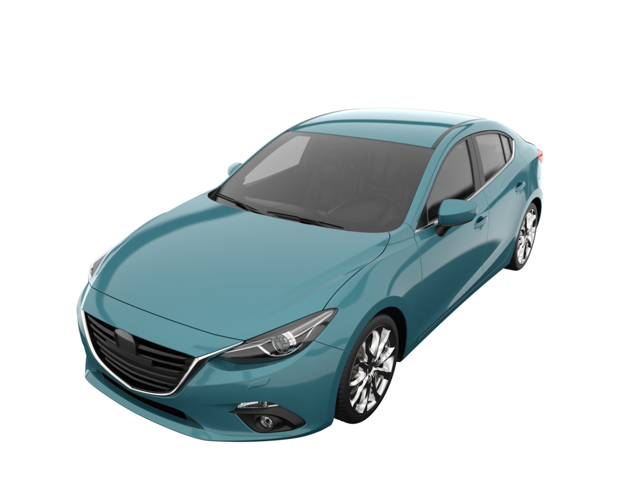 Modern car isolated on transparent background. 3d rendering - illustration png