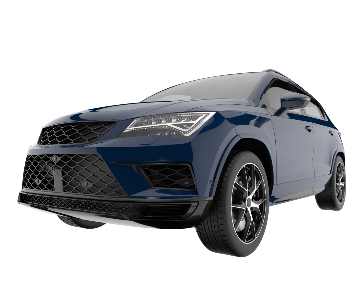 carro moderno isolado em fundo transparente. renderização 3D - ilustração png