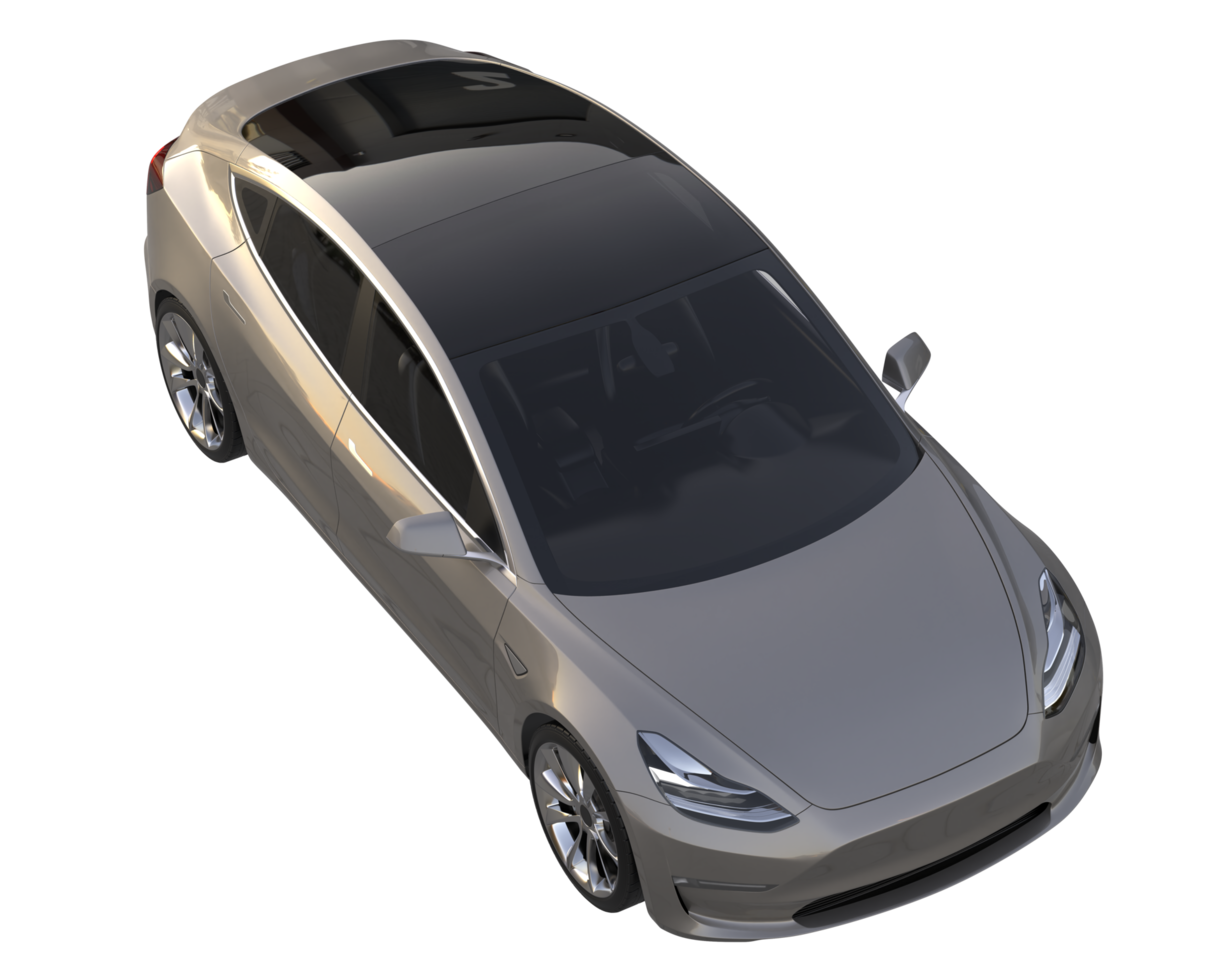 Modern car isolated on transparent background. 3d rendering - illustration png