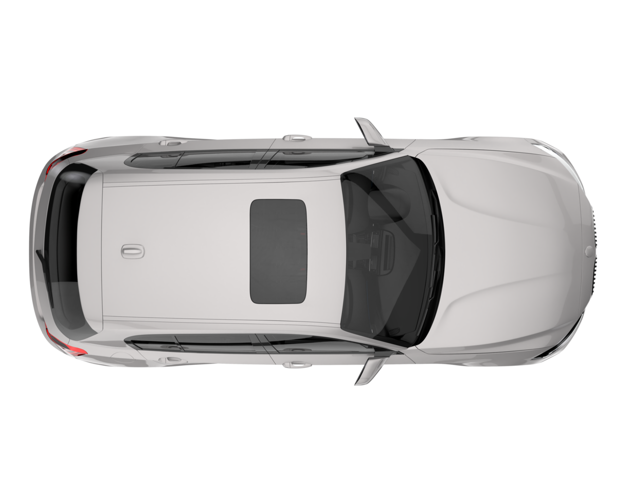 Modern car isolated on transparent background. 3d rendering - illustration png