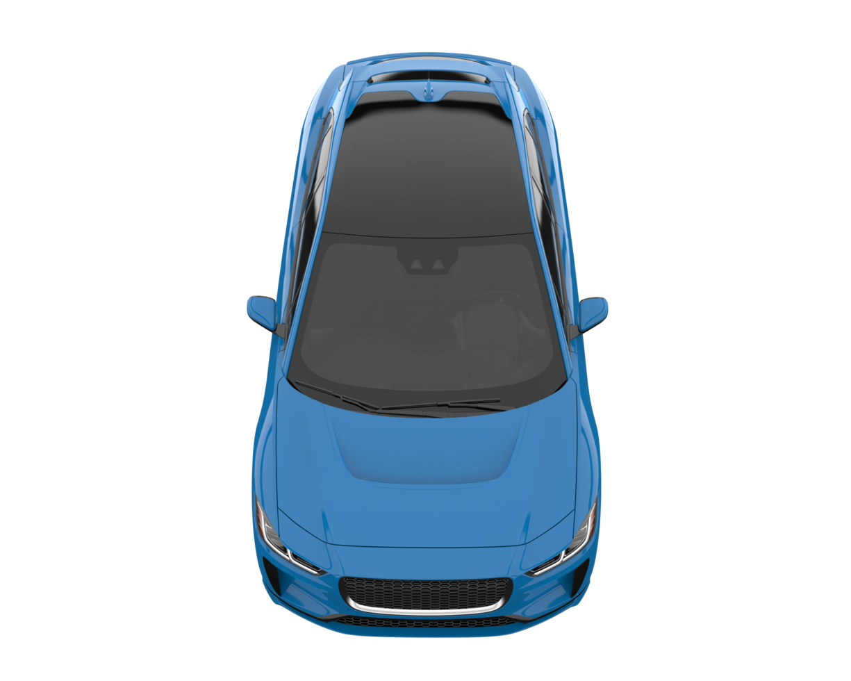 Modern car isolated on transparent background. 3d rendering - illustration png