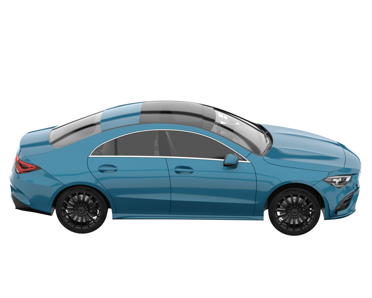 Modern car isolated on transparent background. 3d rendering - illustration png