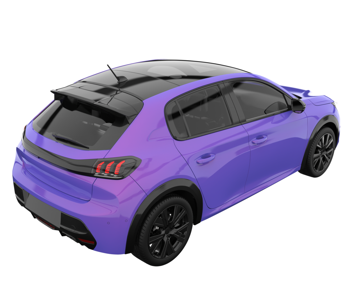 Modern car isolated on transparent background. 3d rendering - illustration png