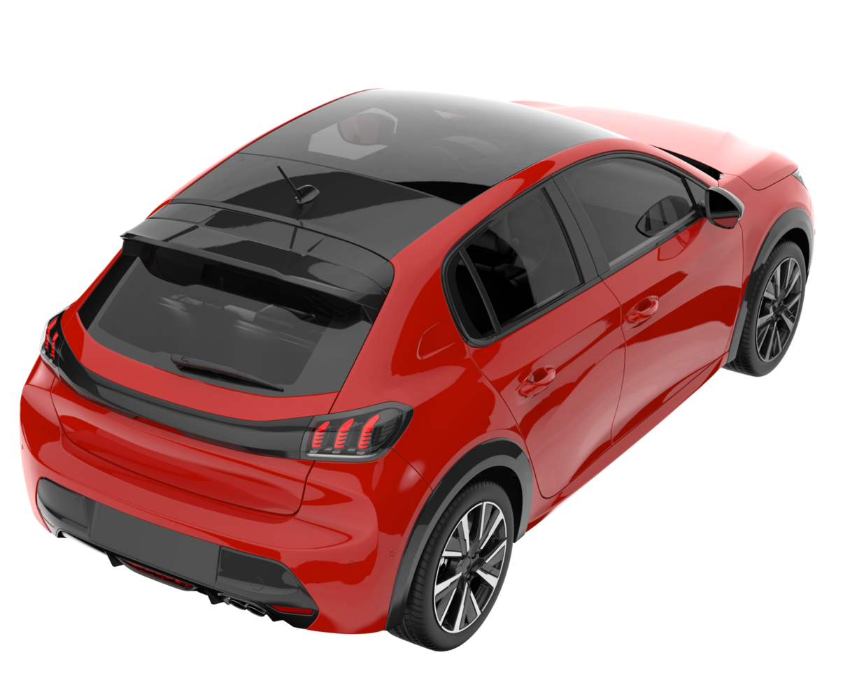 Modern car isolated on transparent background. 3d rendering - illustration png