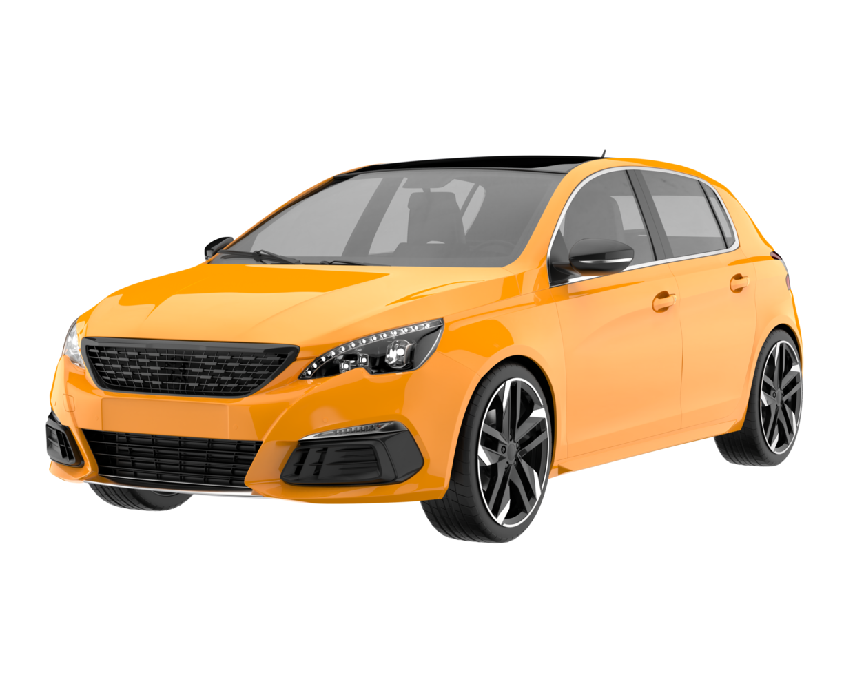 Modern car isolated on transparent background. 3d rendering - illustration png