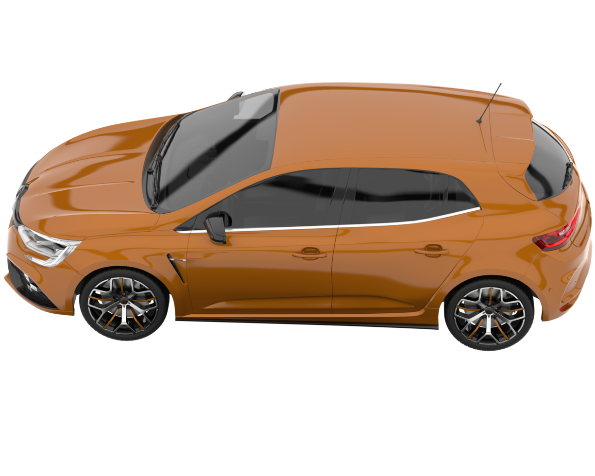 Modern car isolated on transparent background. 3d rendering - illustration png