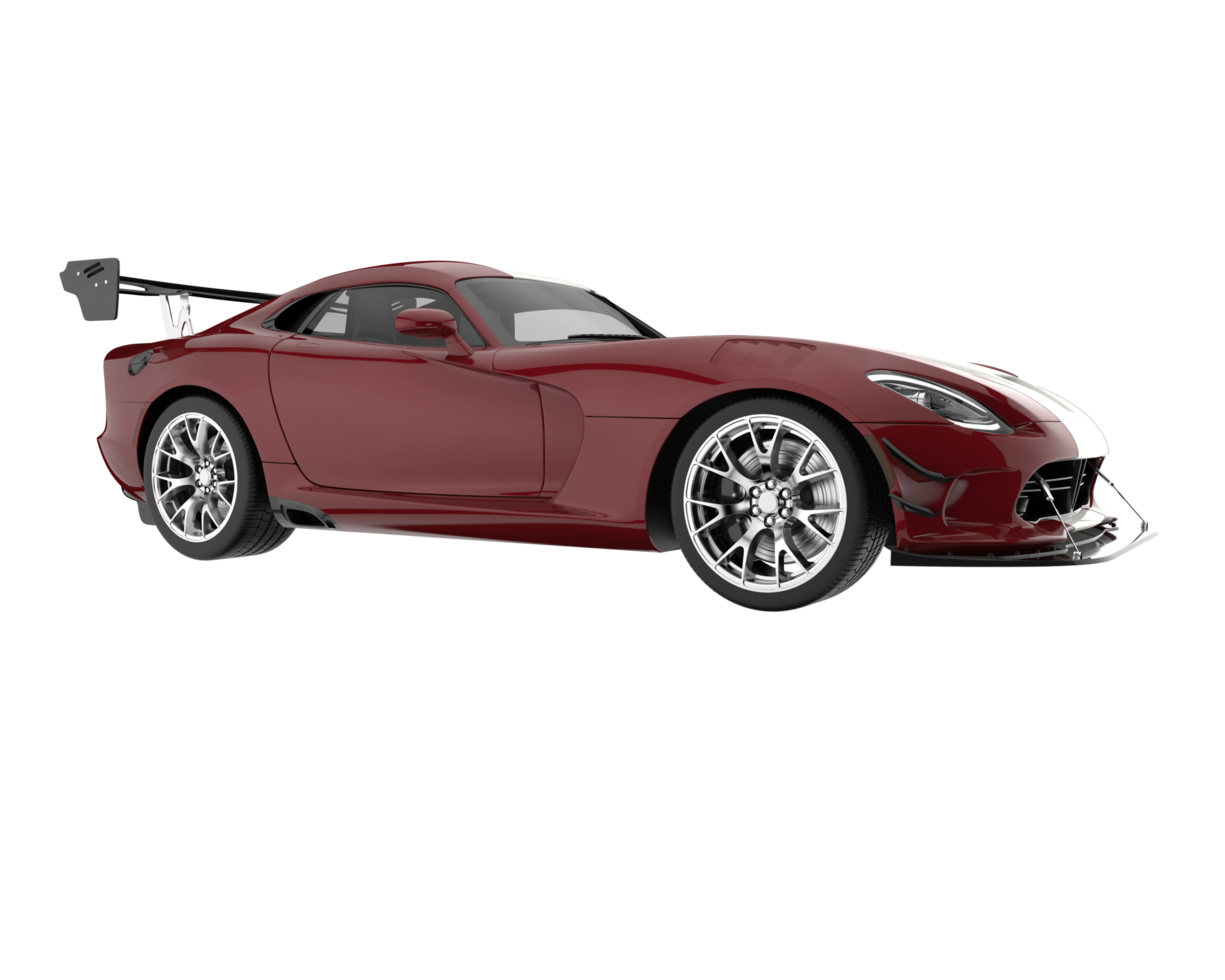 Muscle car isolated on transparent background. 3d rendering - illustration png