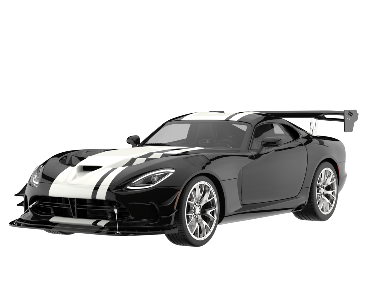 Muscle car isolated on transparent background. 3d rendering - illustration png