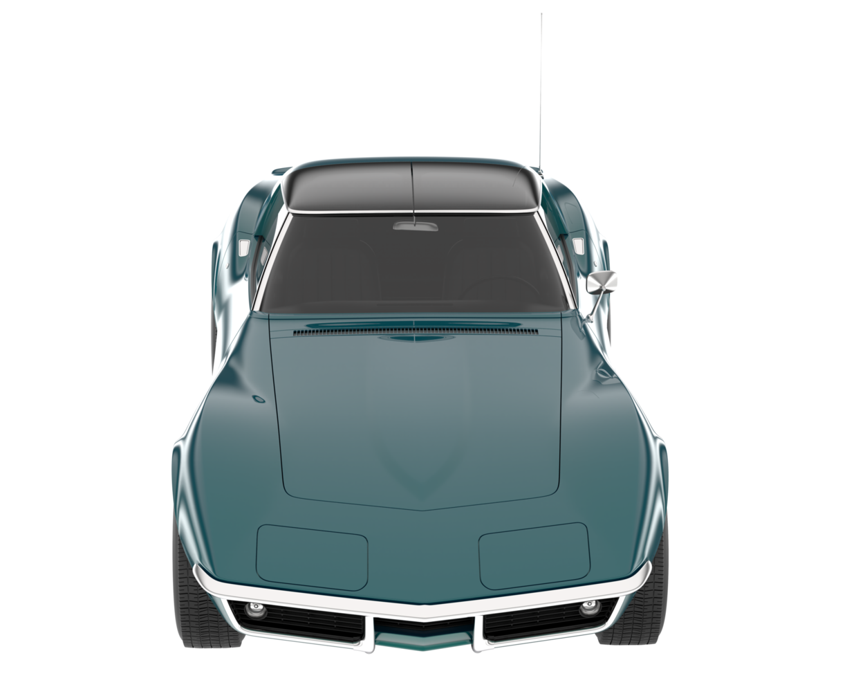 Muscle car isolated on transparent background. 3d rendering - illustration png