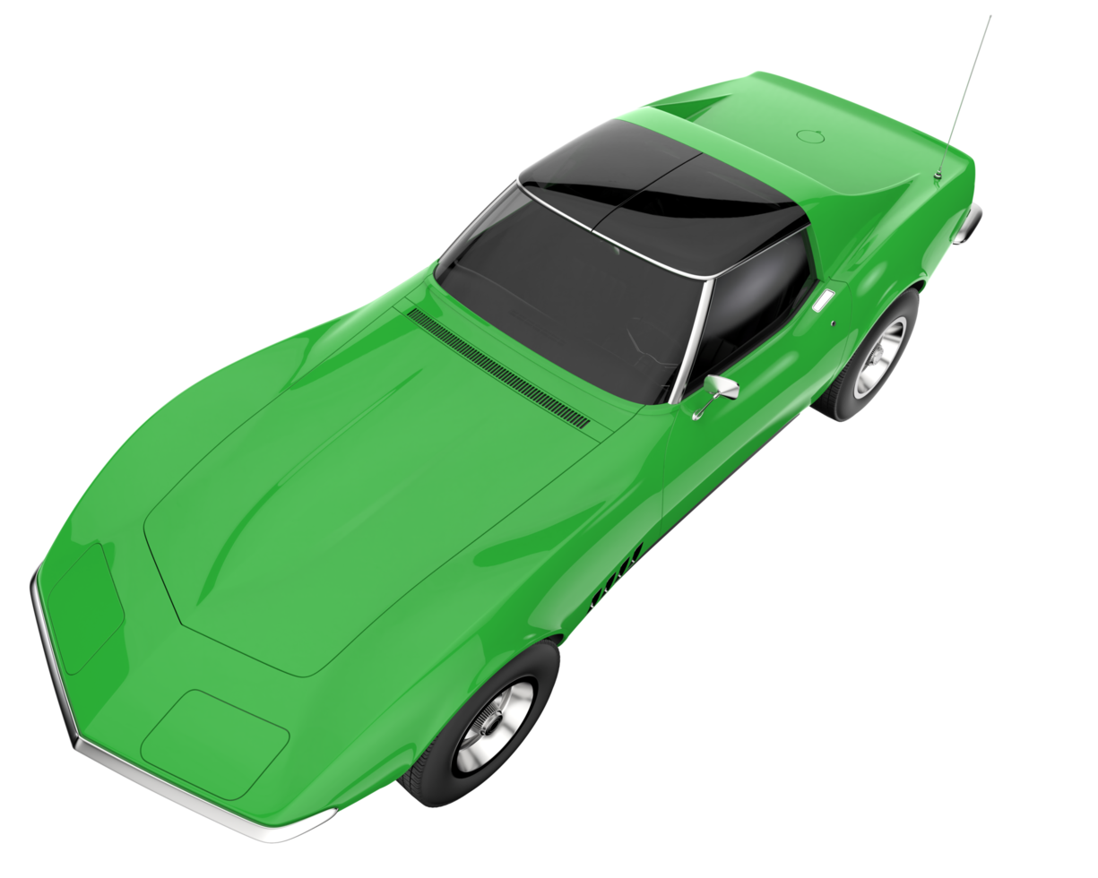 Muscle car isolated on transparent background. 3d rendering - illustration png