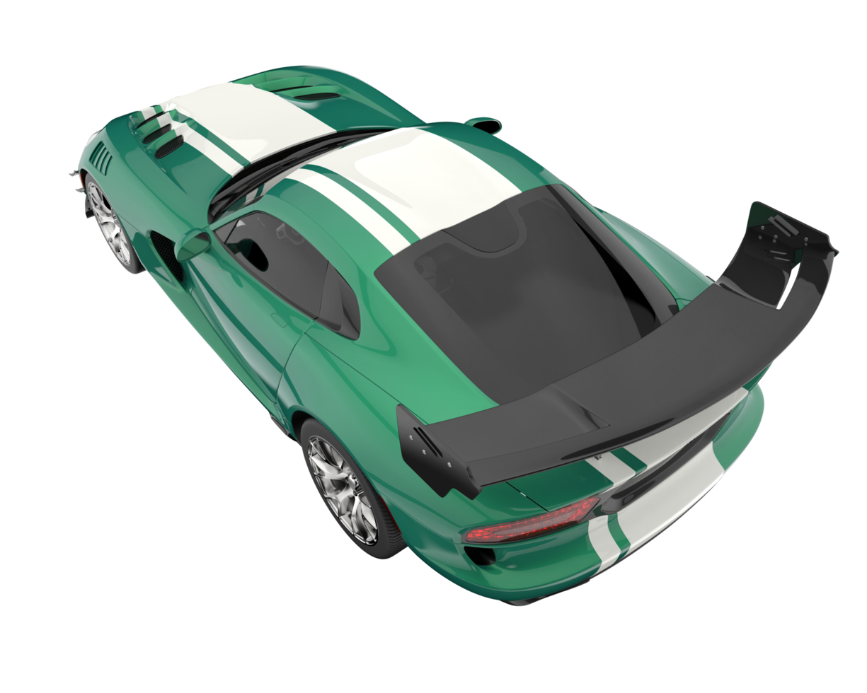 Muscle car isolated on transparent background. 3d rendering - illustration png