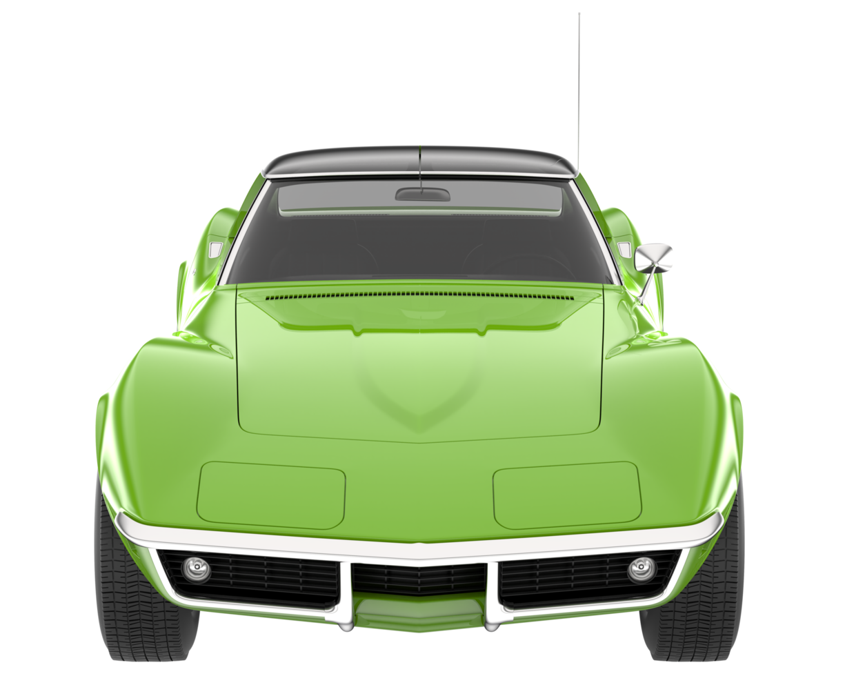 Muscle car isolated on transparent background. 3d rendering - illustration png