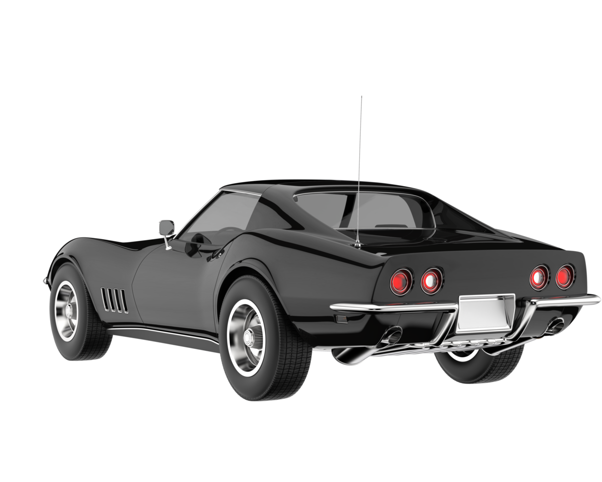 Muscle car isolated on transparent background. 3d rendering - illustration png