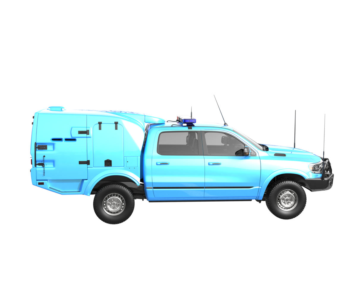 Pickup truck isolated on transparent background. 3d rendering - illustration png