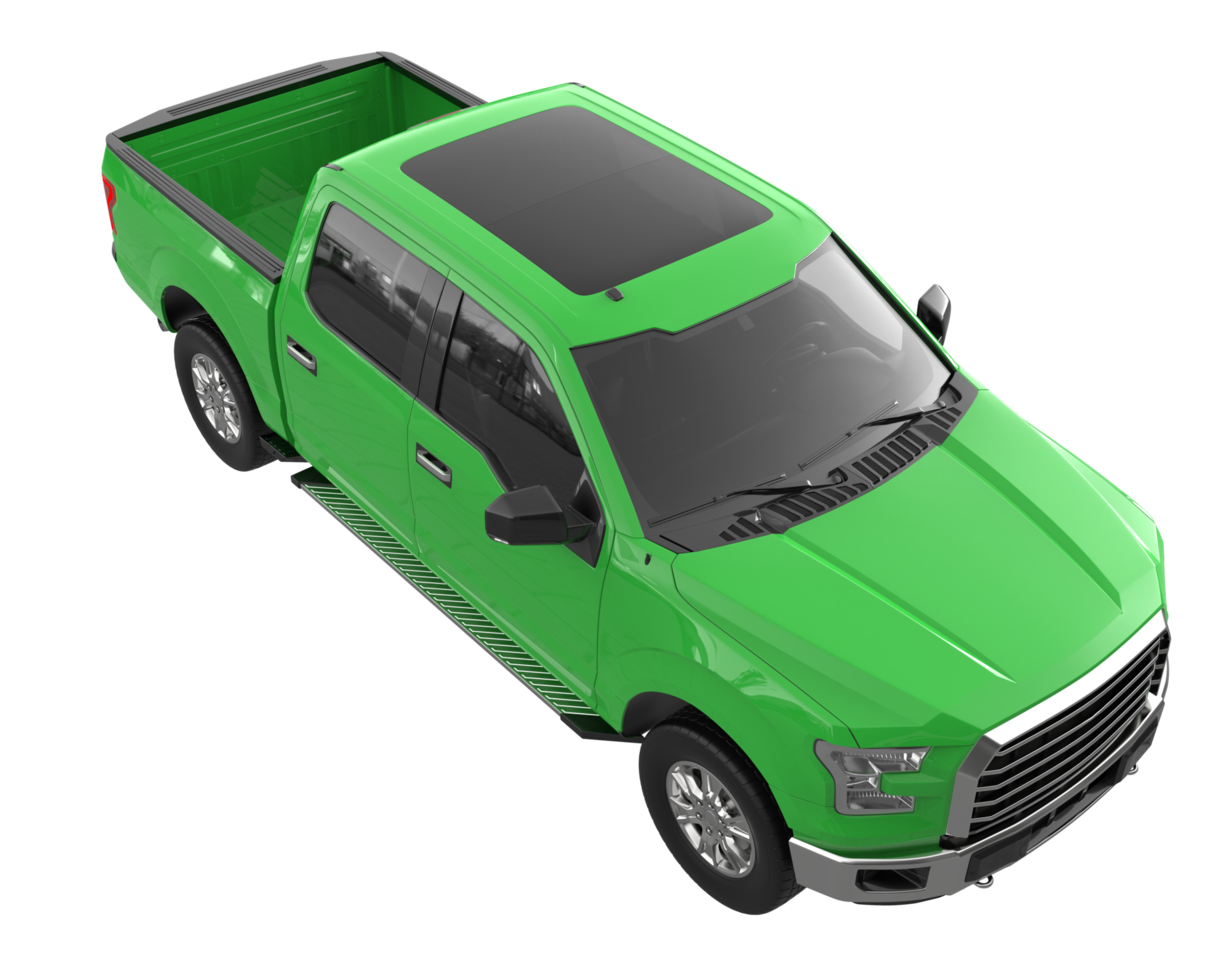 Pickup truck isolated on transparent background. 3d rendering - illustration png