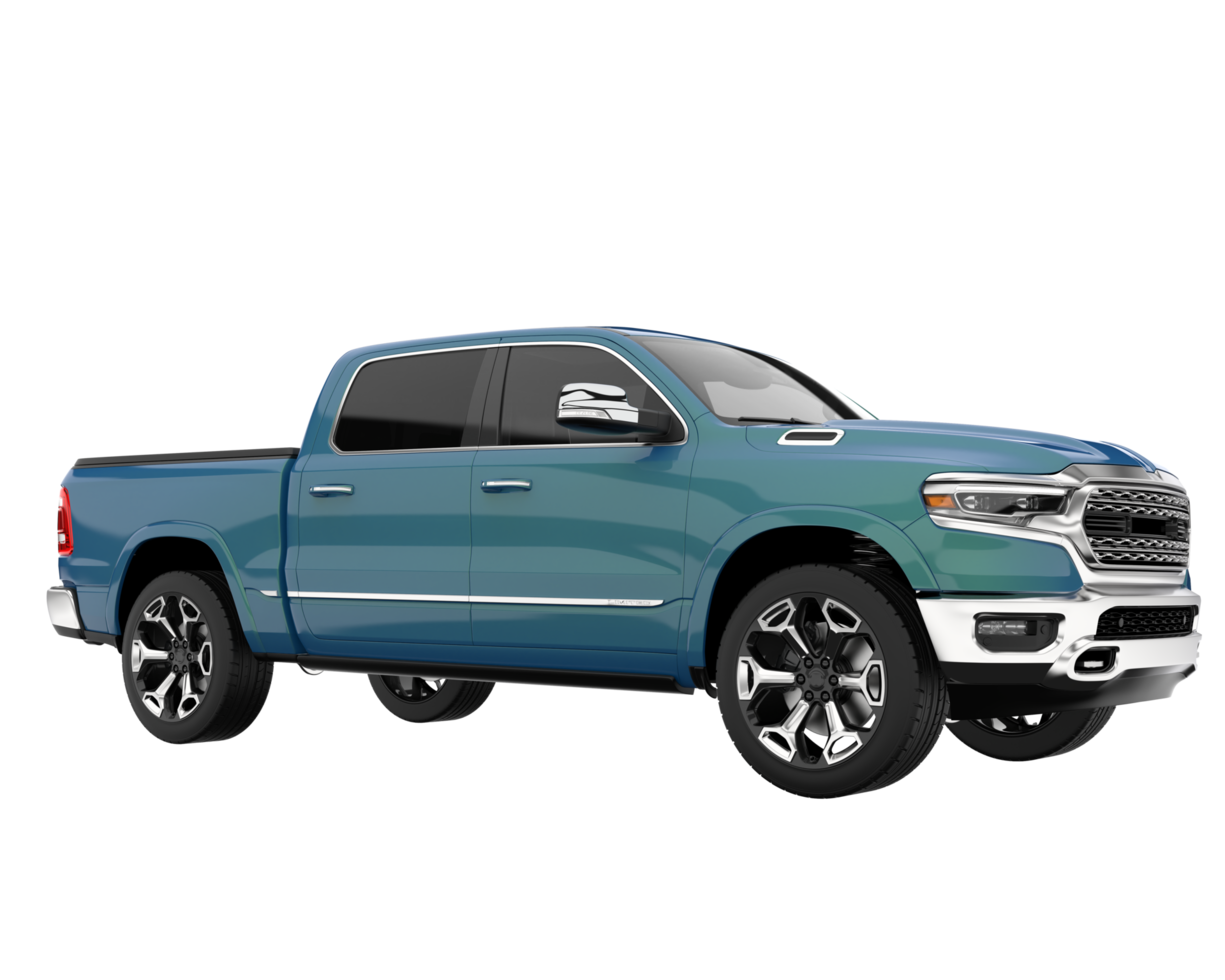 Pickup truck isolated on transparent background. 3d rendering - illustration png