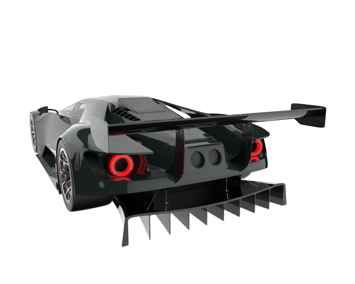 Race car isolated on transparent background. 3d rendering - illustration png