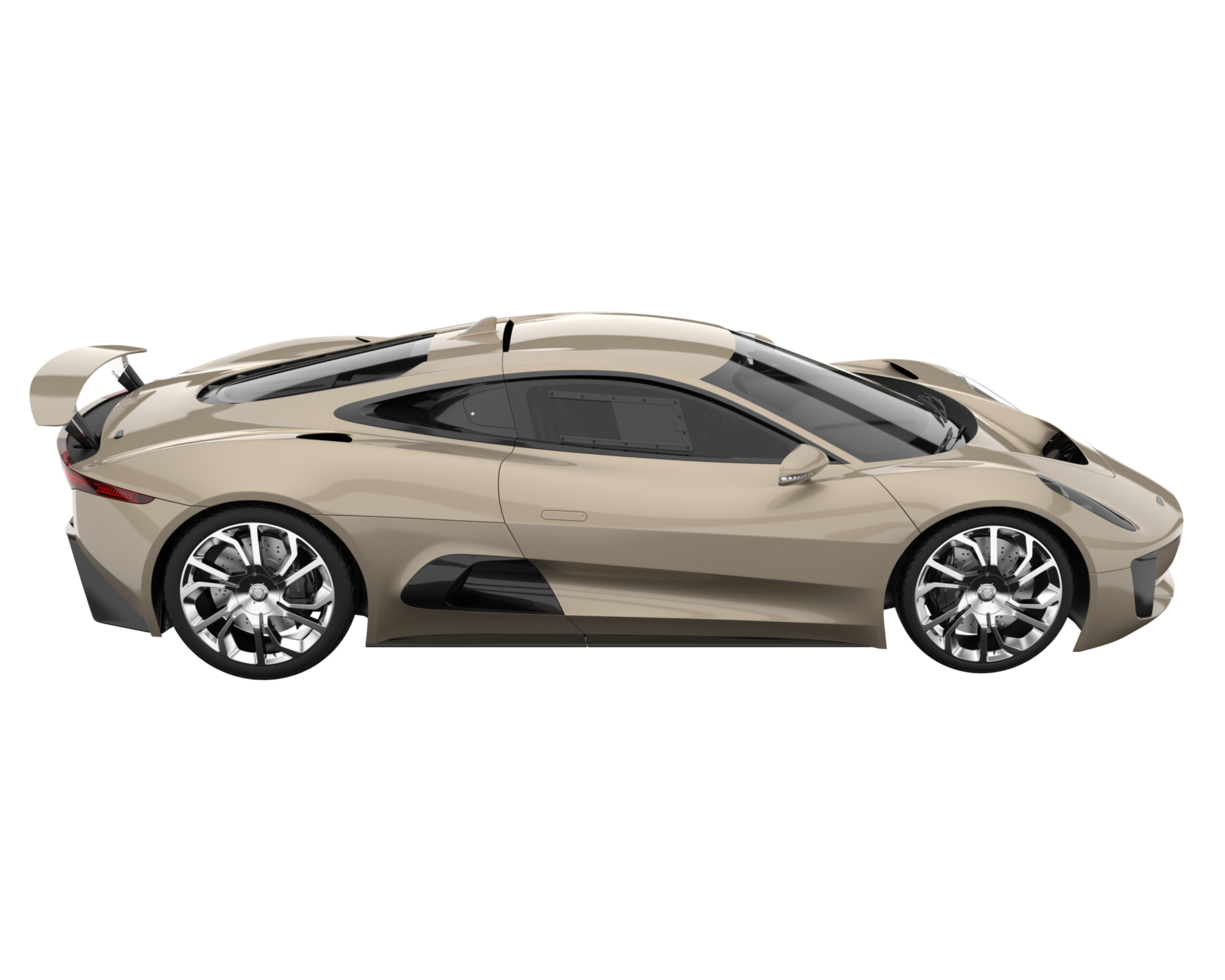 voiture de course isolée sur fond transparent. rendu 3d - illustration png