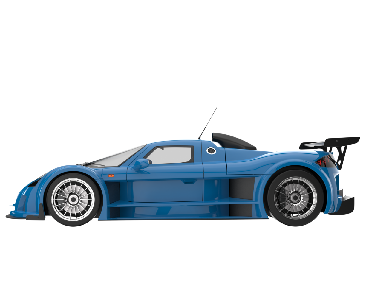 Race car isolated on transparent background. 3d rendering - illustration png