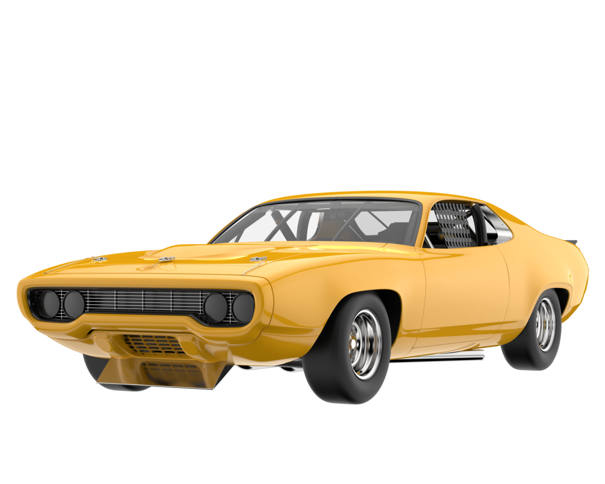 voiture de course isolée sur fond transparent. rendu 3d - illustration png