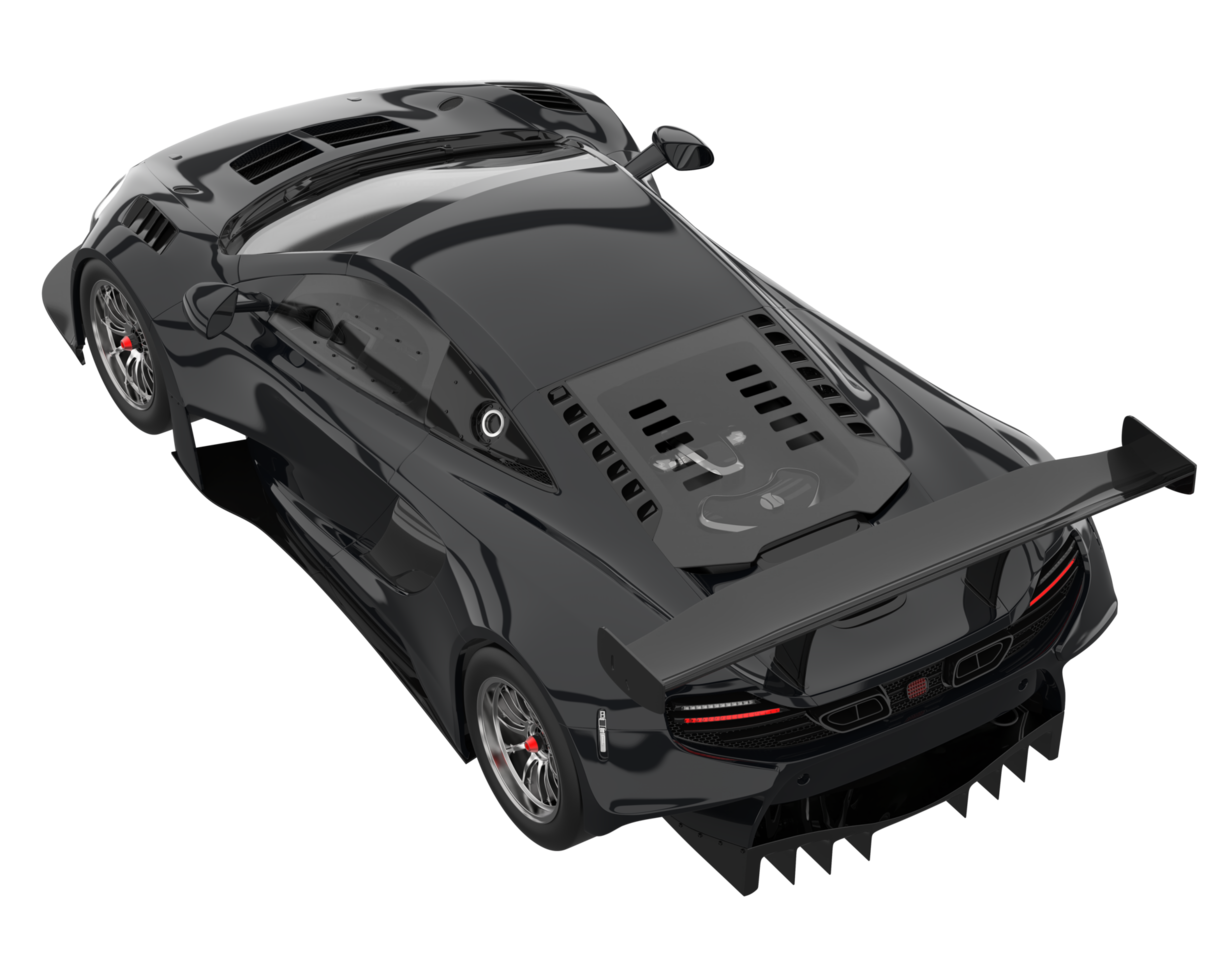 carro de corrida isolado em fundo transparente. renderização 3D - ilustração png