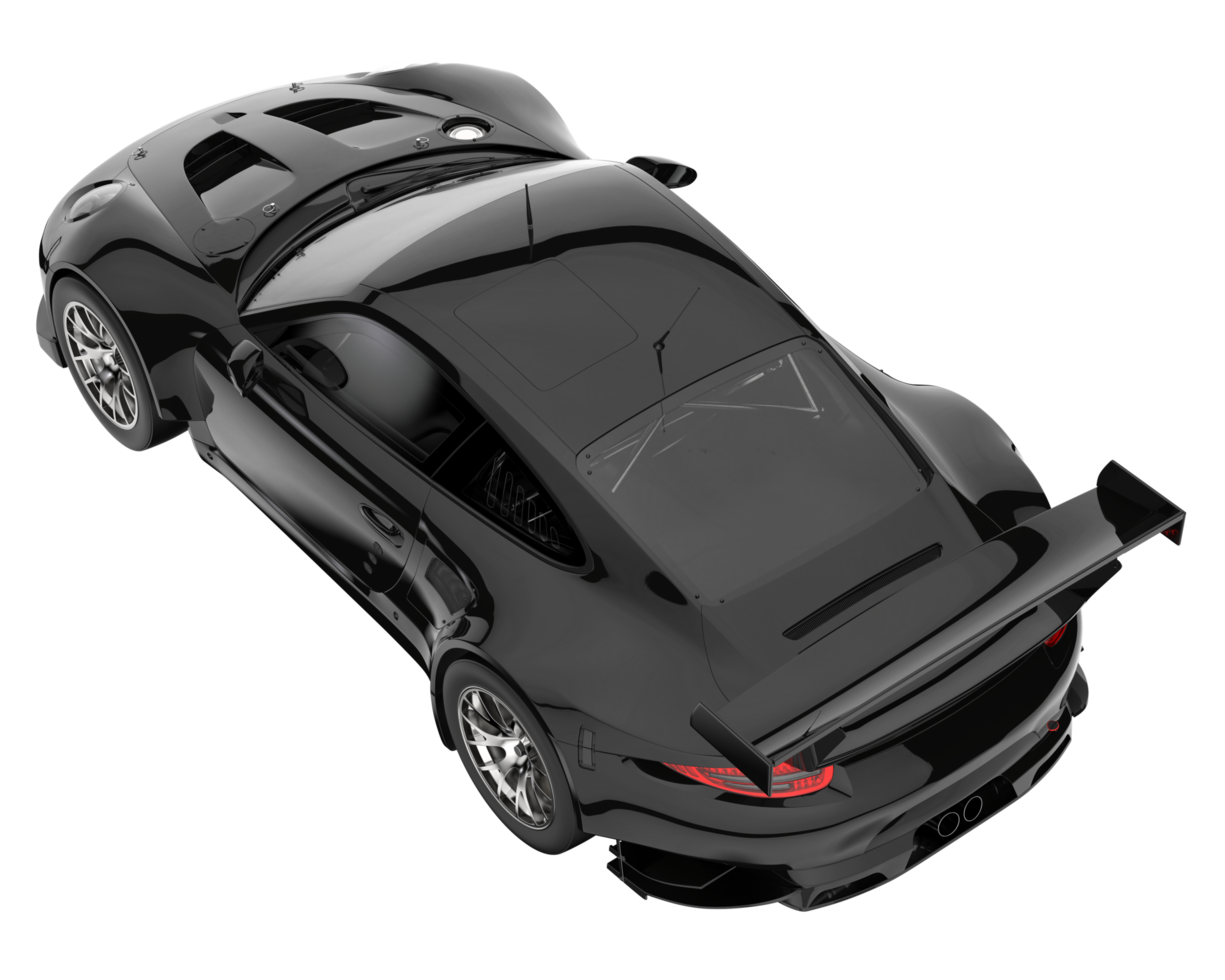 carro de corrida isolado em fundo transparente. renderização 3D - ilustração png