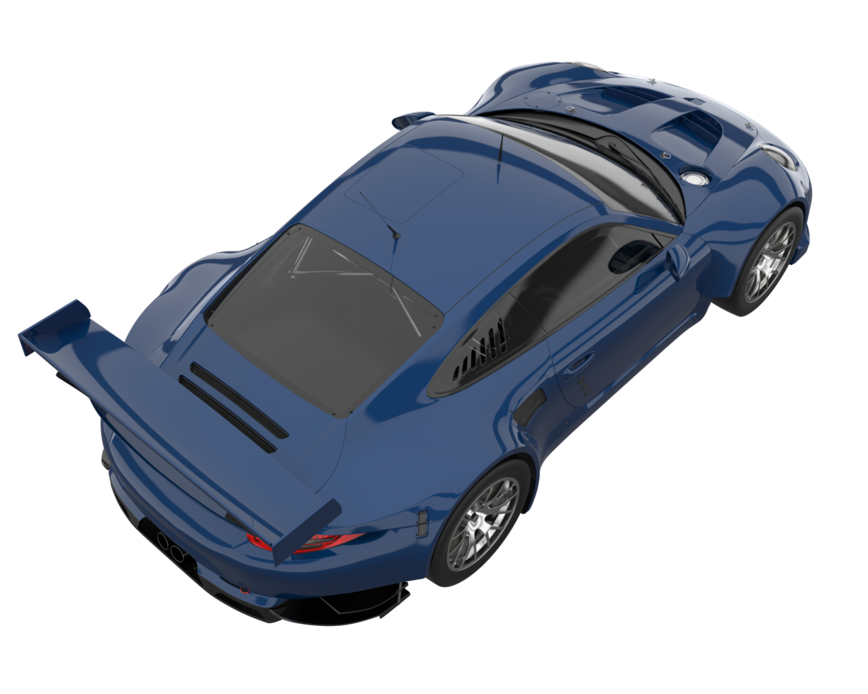 Race car isolated on transparent background. 3d rendering - illustration png