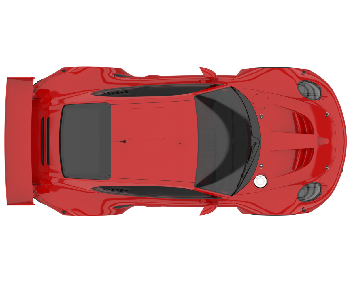 voiture de course isolée sur fond transparent. rendu 3d - illustration png