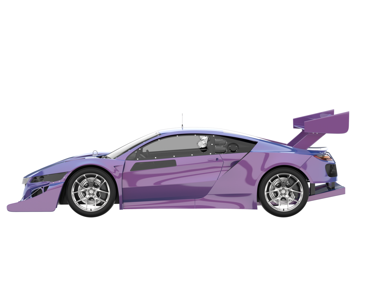 voiture de course isolée sur fond transparent. rendu 3d - illustration png