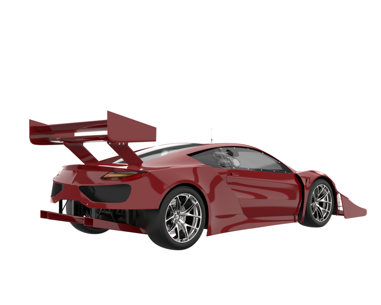 carro de corrida isolado em fundo transparente. renderização 3D - ilustração png