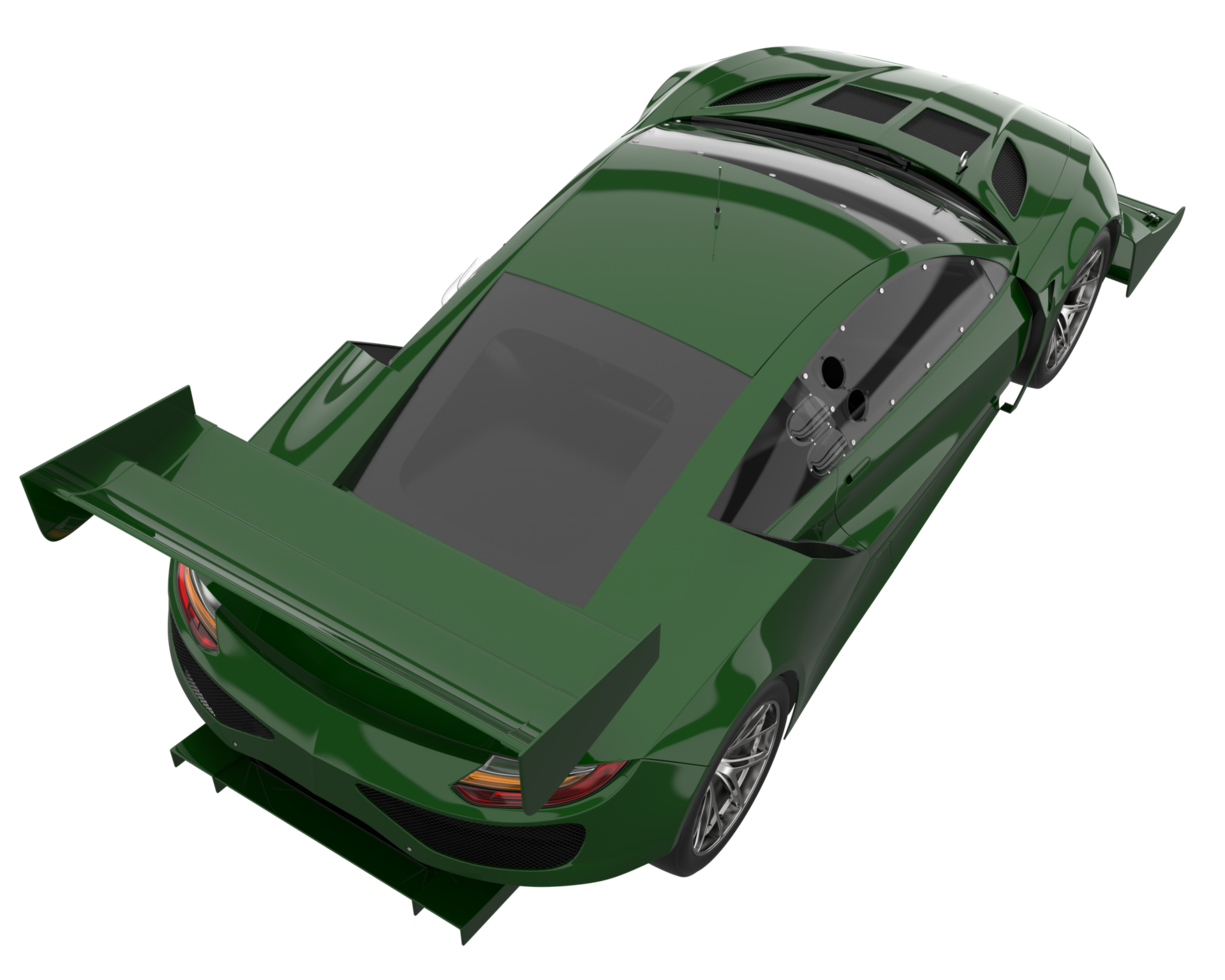 voiture de course isolée sur fond transparent. rendu 3d - illustration png