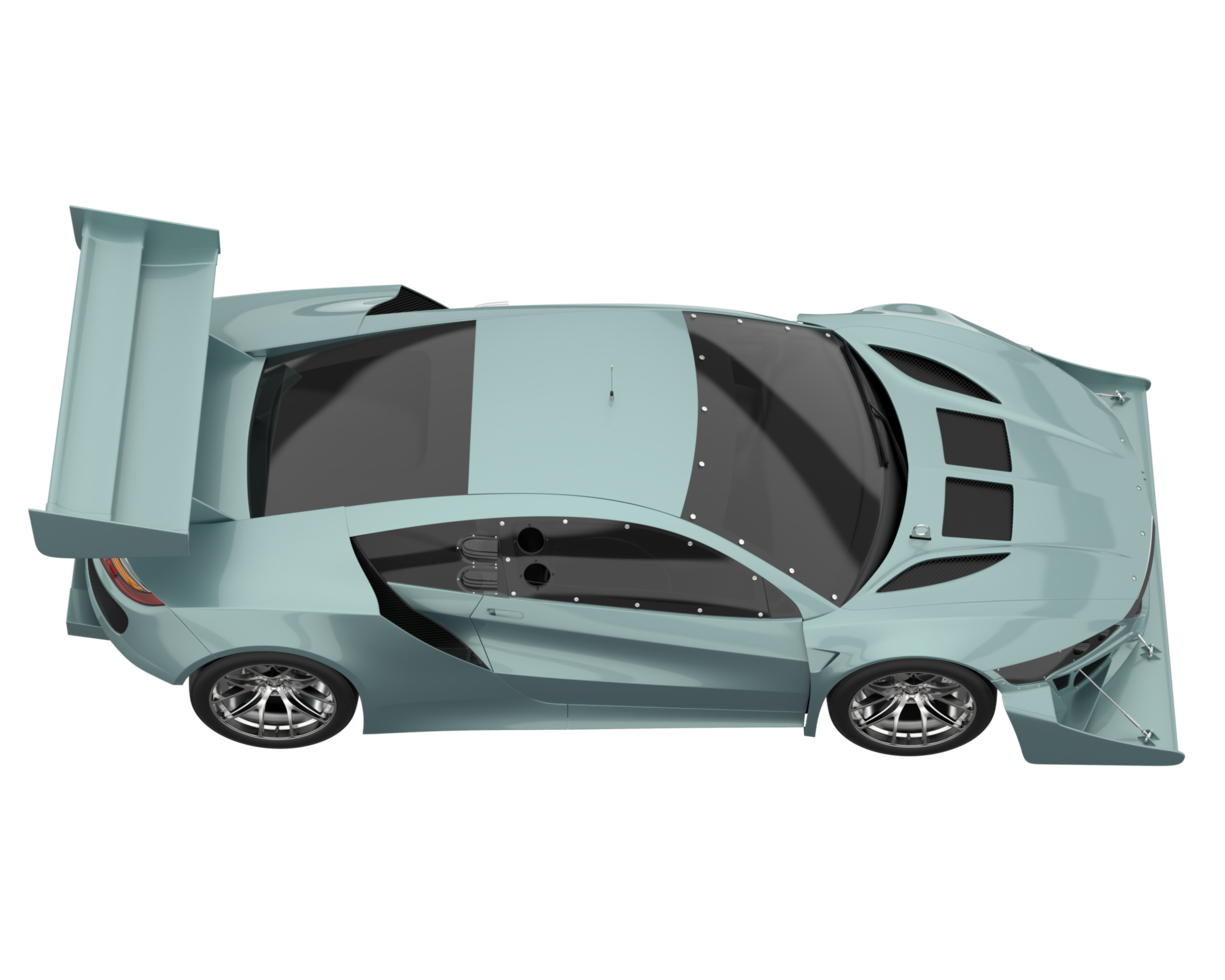 carro de corrida isolado em fundo transparente. renderização 3D - ilustração png