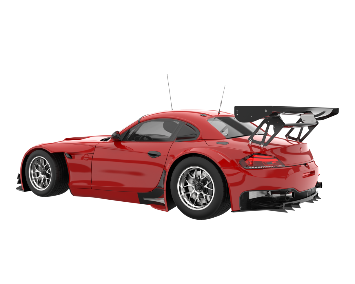 Race car isolated on transparent background. 3d rendering - illustration png