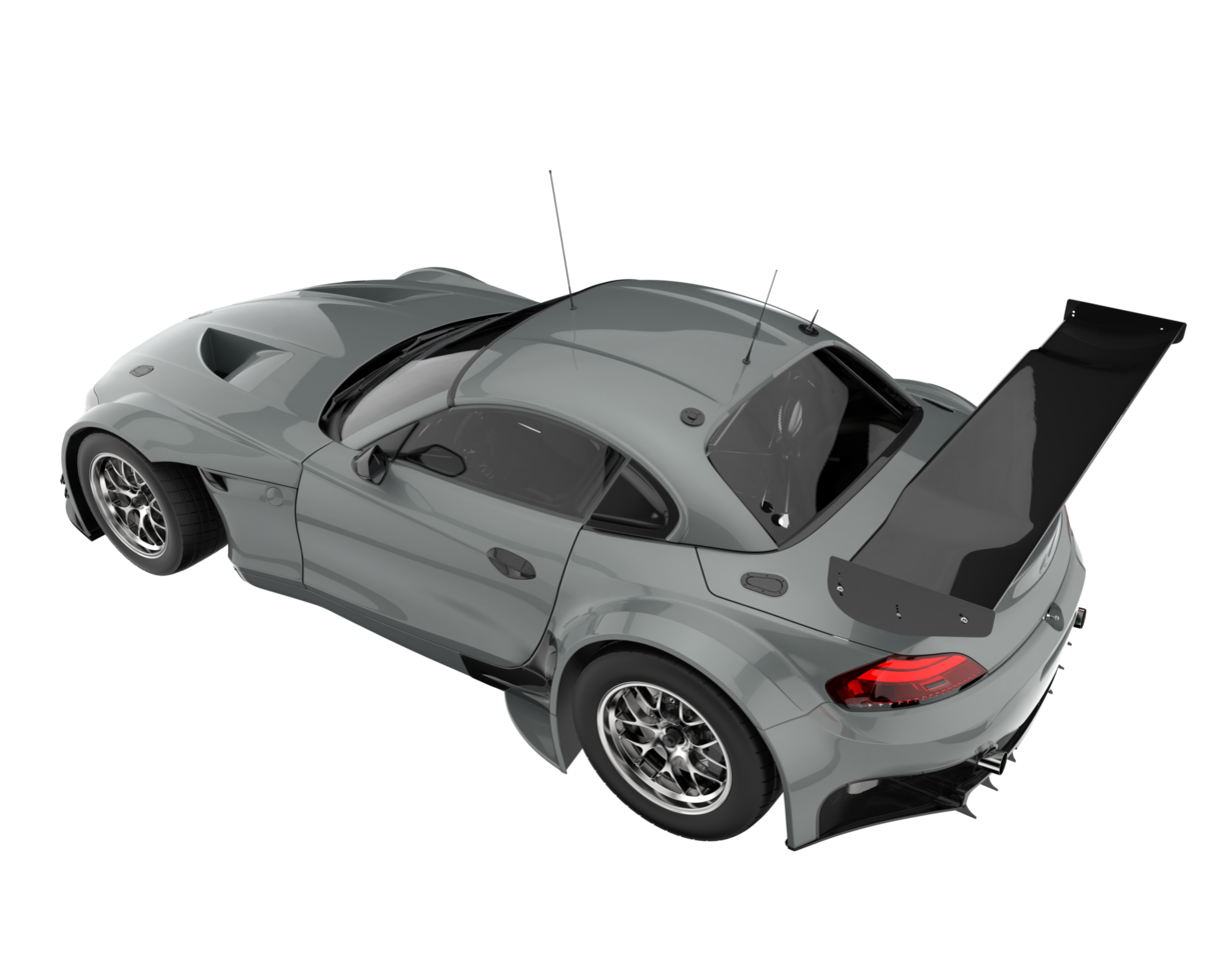 Race car isolated on transparent background. 3d rendering - illustration png