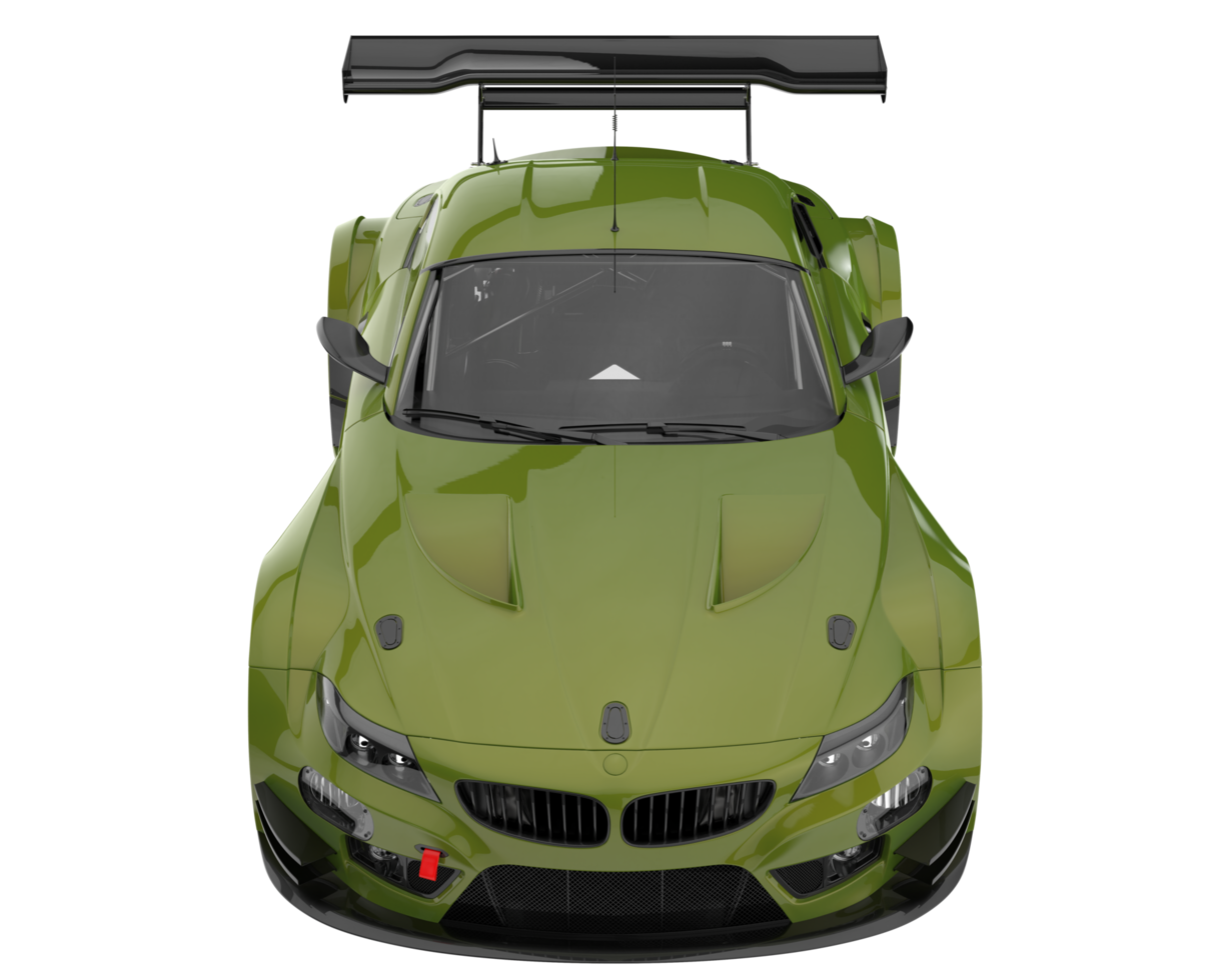 Race car isolated on transparent background. 3d rendering - illustration png