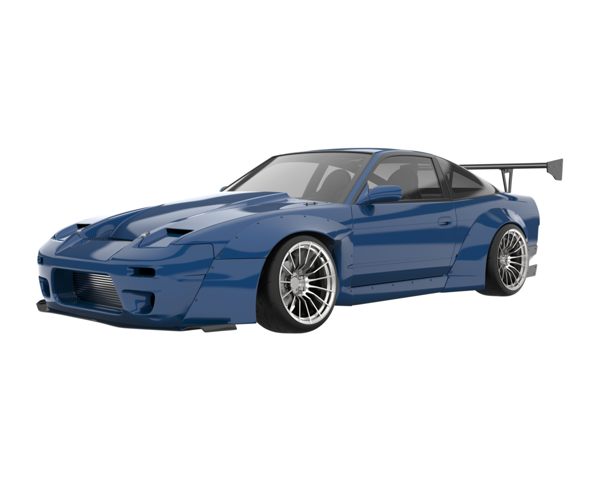 Race car isolated on transparent background. 3d rendering - illustration png
