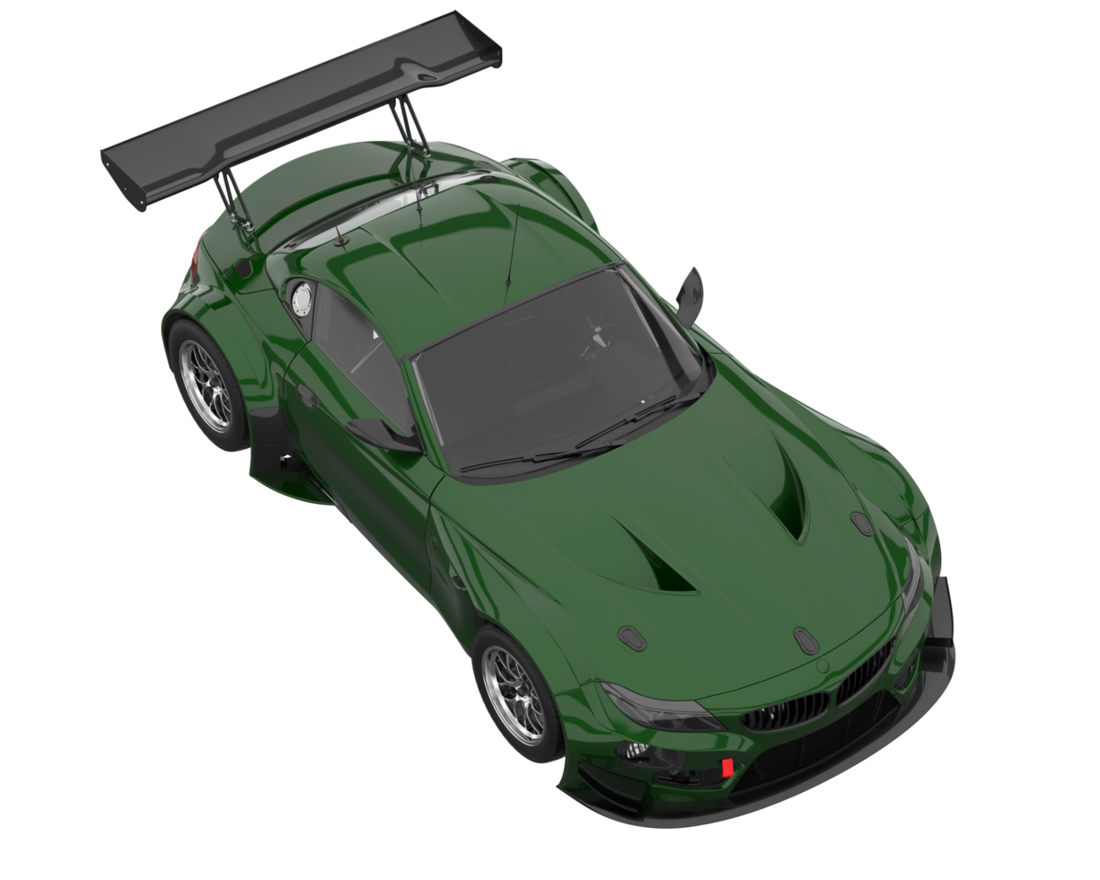 Race car isolated on transparent background. 3d rendering - illustration png