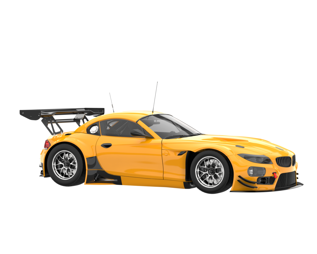 Race car isolated on transparent background. 3d rendering - illustration png