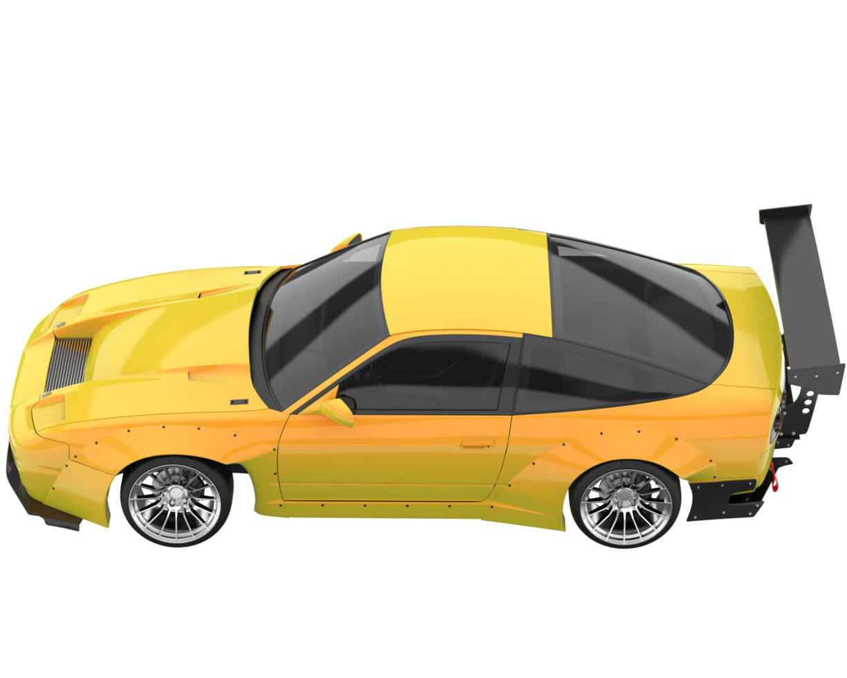 Race car isolated on transparent background. 3d rendering - illustration png