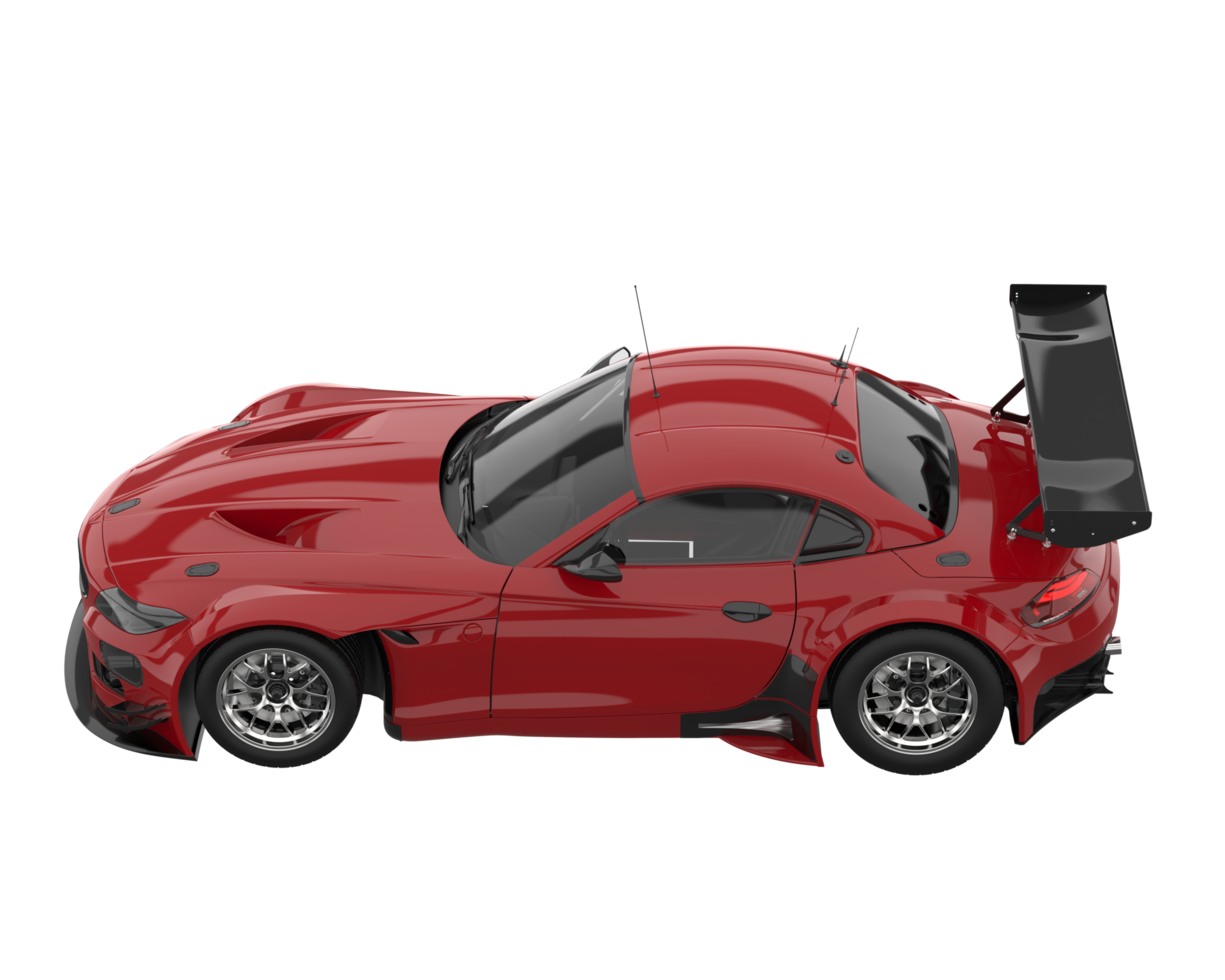Race car isolated on transparent background. 3d rendering - illustration png