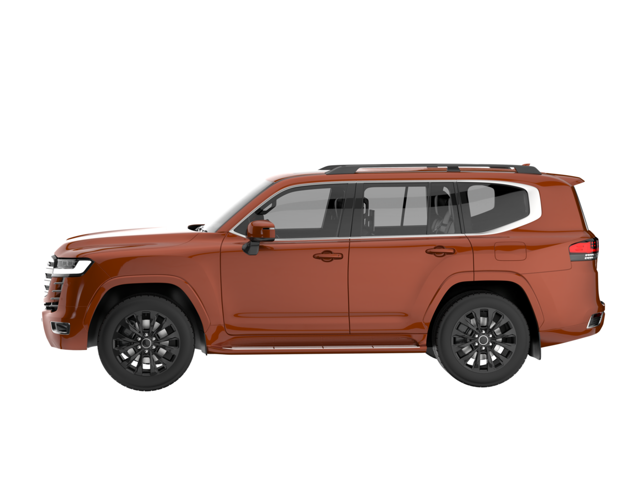 Realistic SUV isolated on transparent background. 3d rendering - illustration png