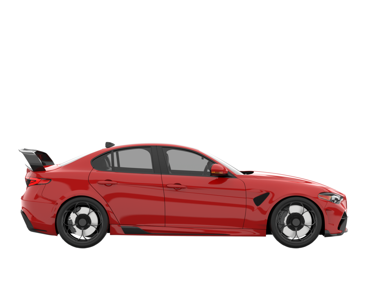 voiture de sport isolée sur fond transparent. rendu 3d - illustration png