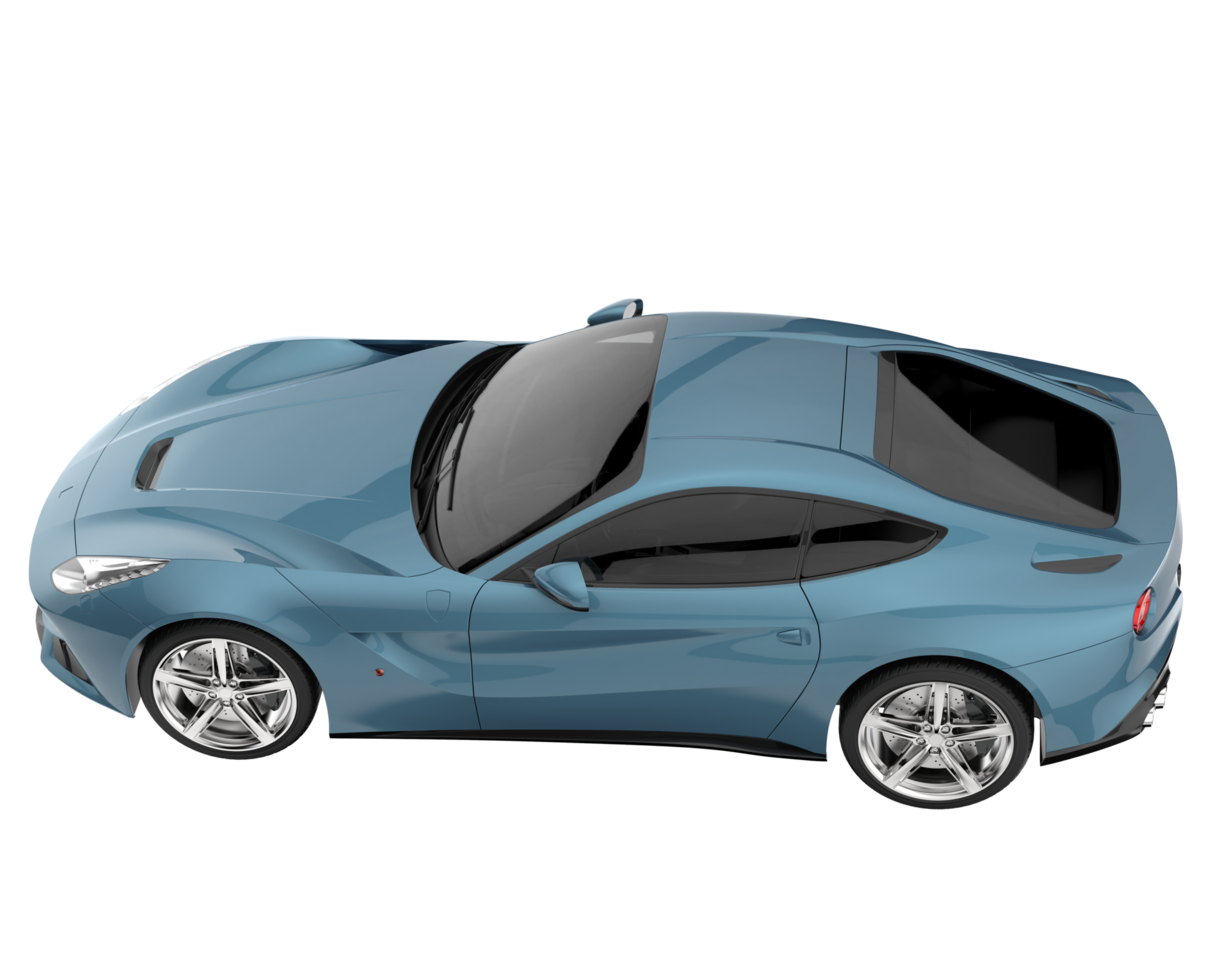 Sport car isolated on transparent background. 3d rendering - illustration png