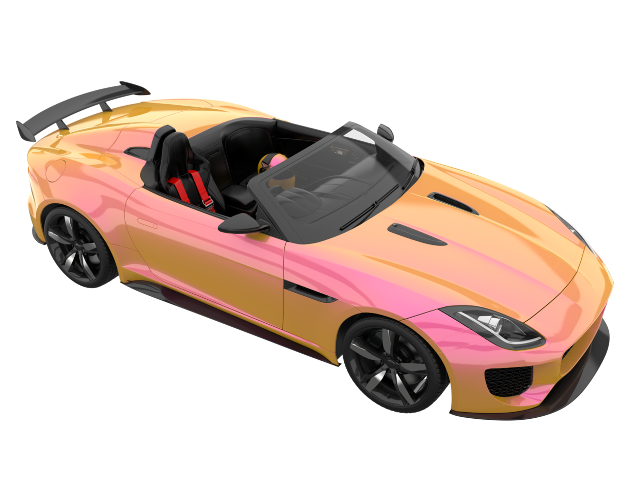 Sport car isolated on transparent background. 3d rendering - illustration png
