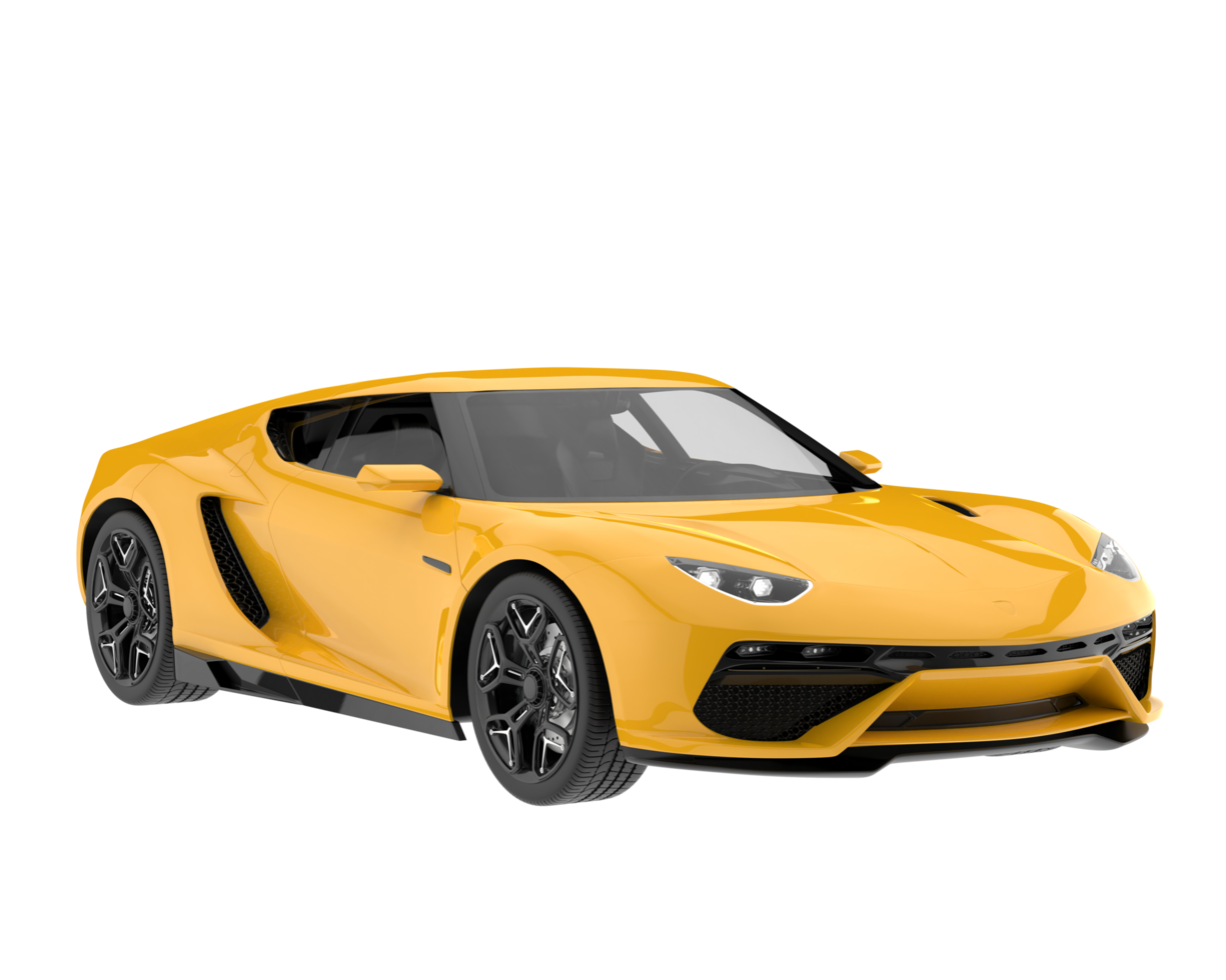 Sport car isolated on transparent background. 3d rendering - illustration png
