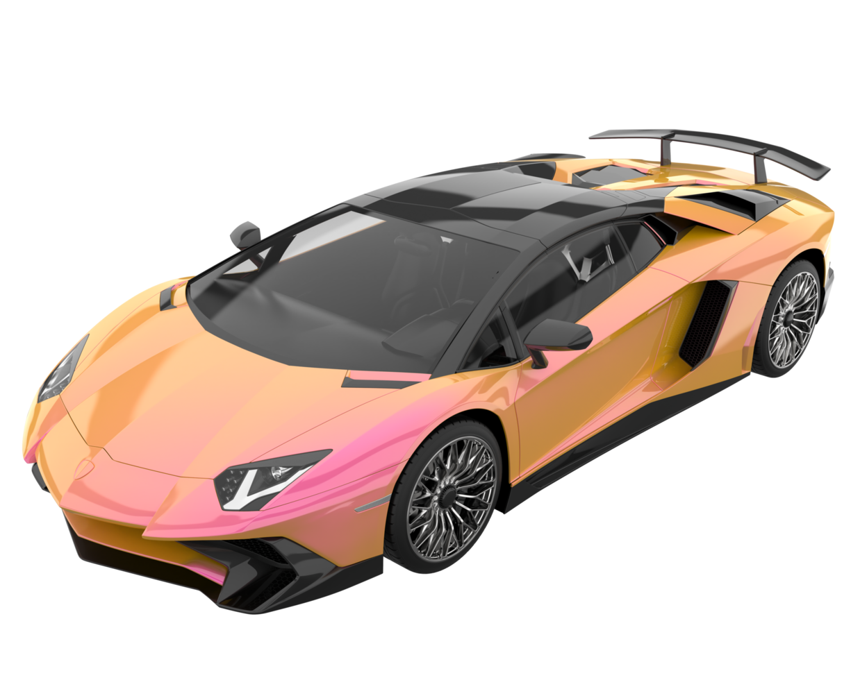 Sport car isolated on transparent background. 3d rendering - illustration png