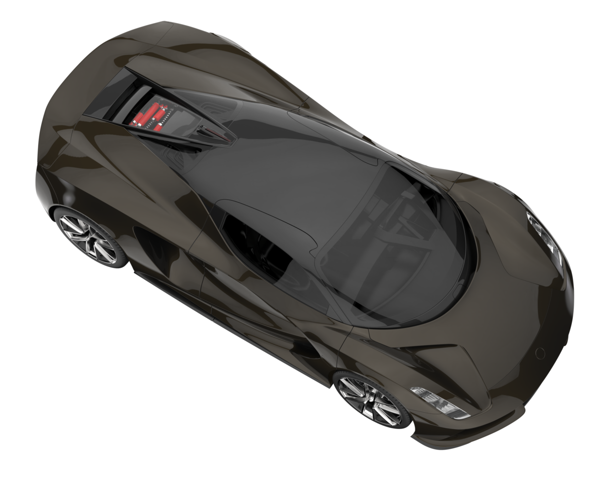 coche deportivo aislado sobre fondo transparente. Representación 3d - ilustración png